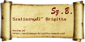 Szalisznyó Brigitta névjegykártya