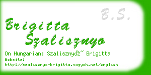 brigitta szalisznyo business card